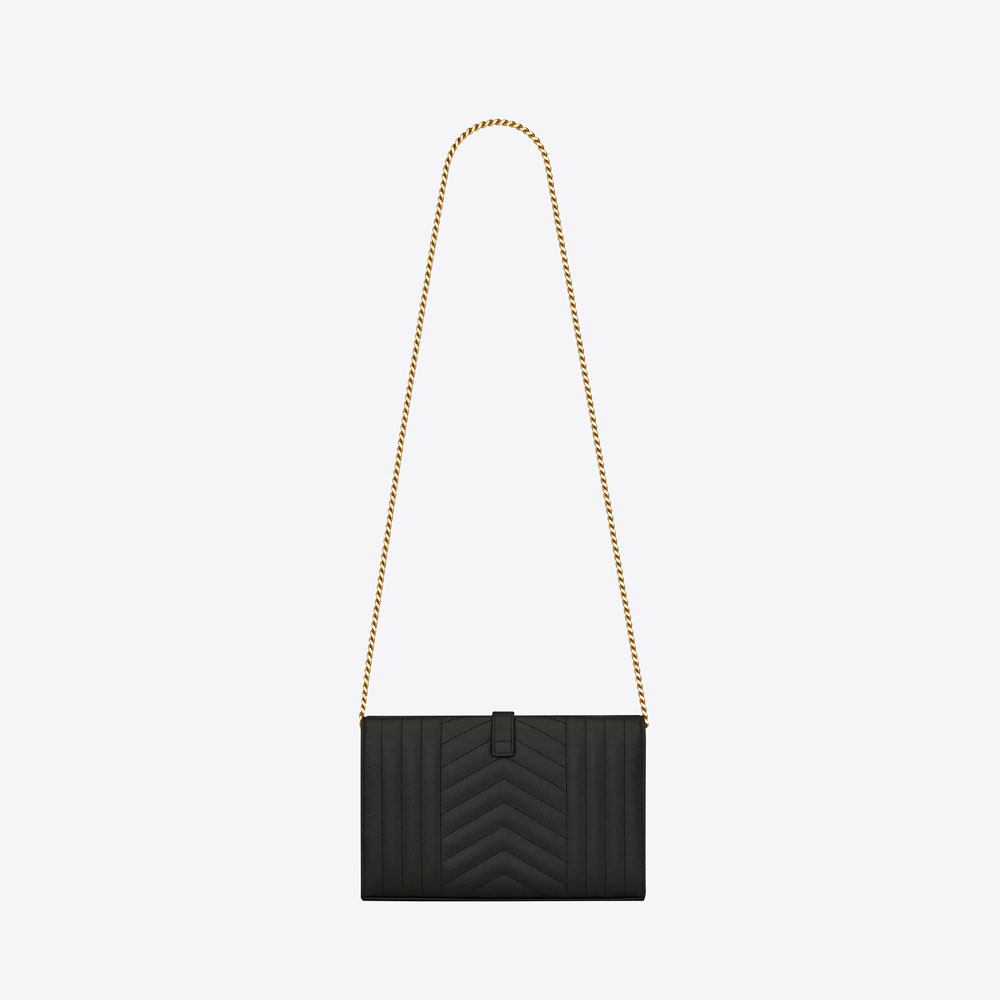 YSL Envelope Chain Wallet In Mix Matelasse Grain Embossed 620280 BOW91 1000: Image 2