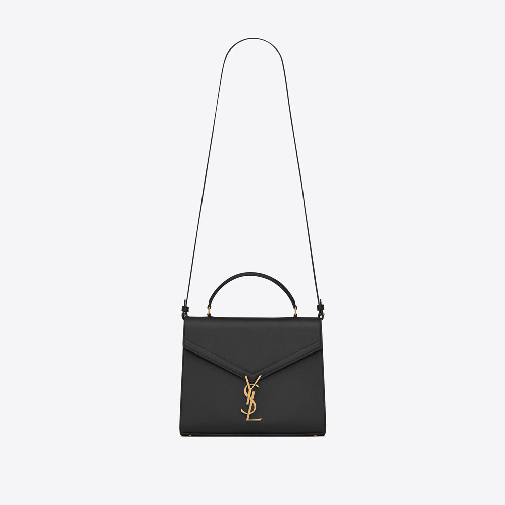 YSL Cassandra Medium Top Handle Bag Grain De Poudre 623931 BOW0W 1000: Image 1