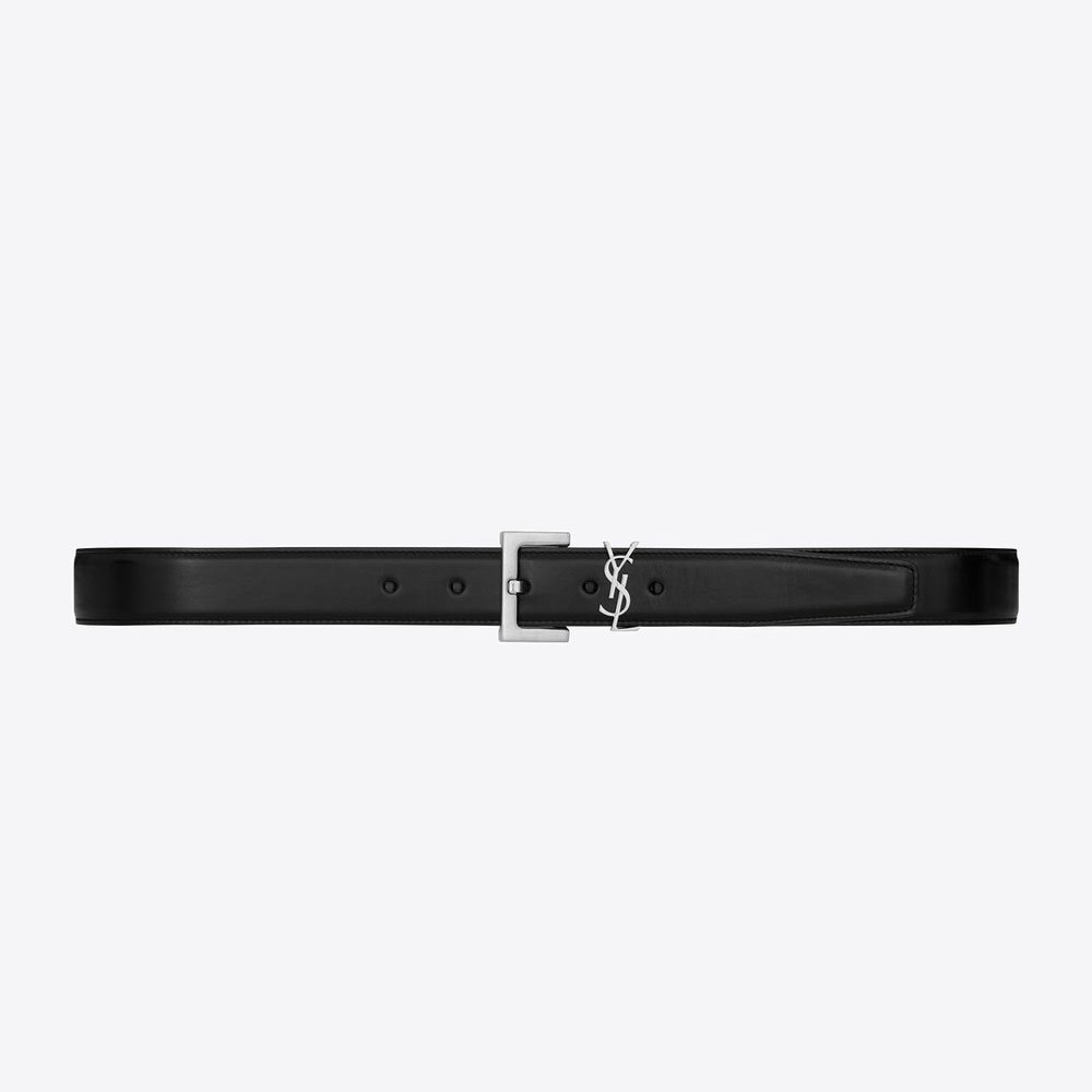 YSL Cassandre Belt In Smooth Leather 634440 AACC5 1000: Image 1