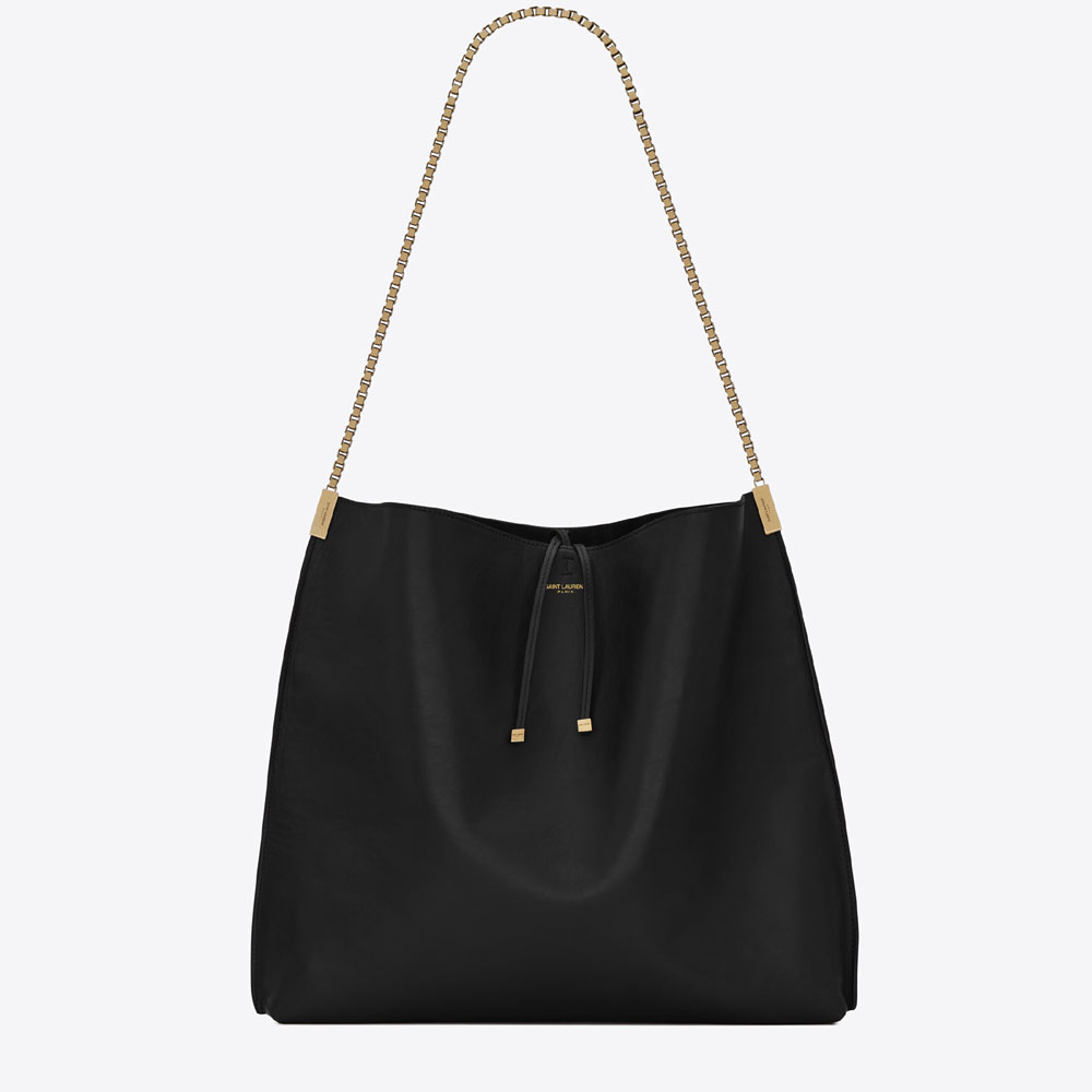 YSL Suzanne Medium Hobo Bag In Smooth Leather 634804 11C0W 1000: Image 1