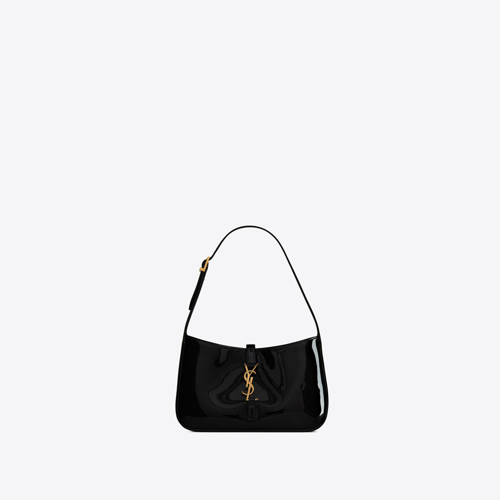 YSL Le 5 A 7 Hobo Bag In Patent Leather 657228 0UF0W 1000: Image 1