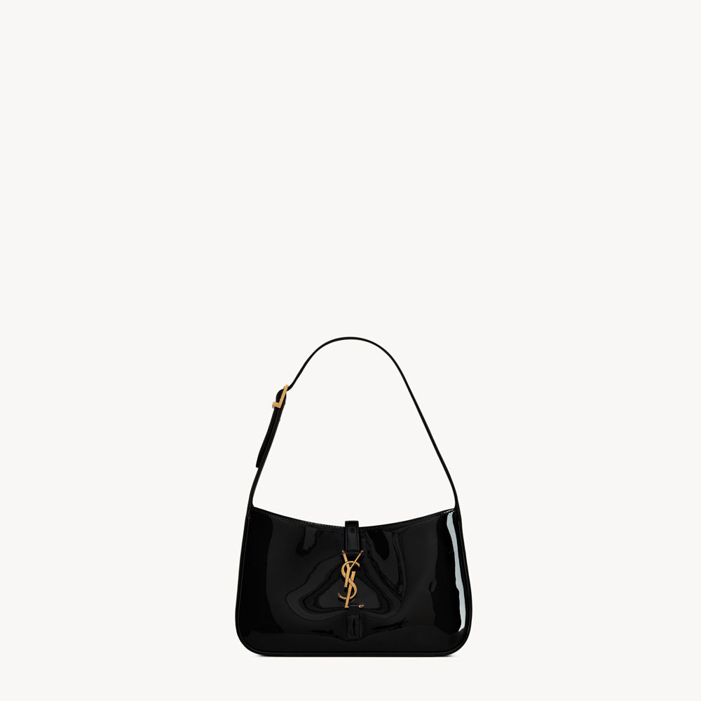 YSL Le 5 A 7 In Patent Leather in Black 657228 B870W 1000: Image 1