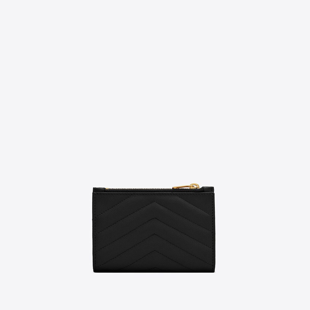 YSL Cassandre Matelasse Fragments Zipped Bi-Fold Wallet 668287 BOW01 1000: Image 4