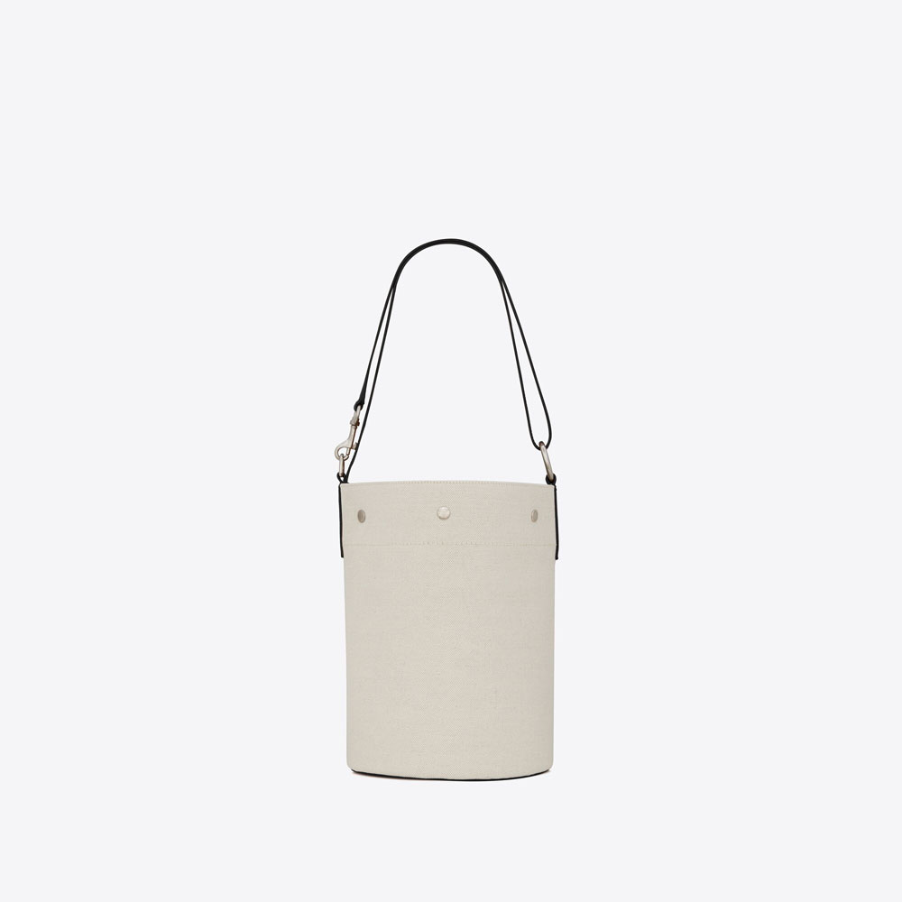 YSL Rive Gauche Bucket Bag In Linen 669299 FAAAZ 9024: Image 4