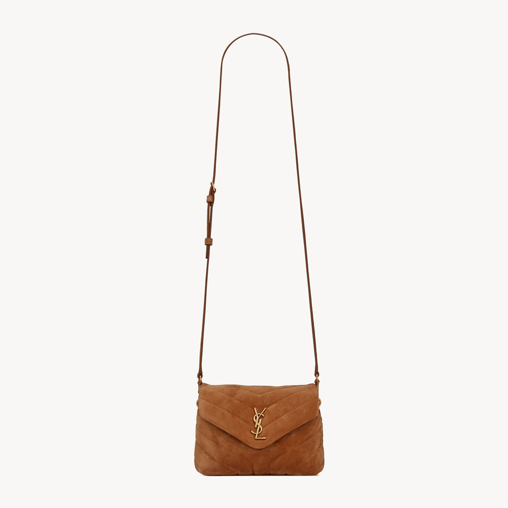 YSL Toy Loulou In Quilted Suede 678401 1U837 7761: Image 1