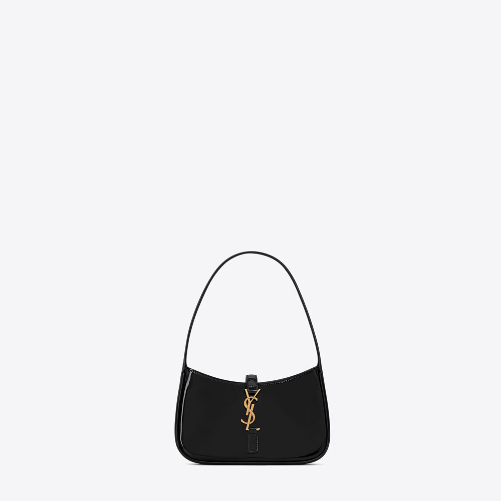 YSL Le 5 A 7 Mini In Shiny Leather 710318 0UF0W 1000: Image 1