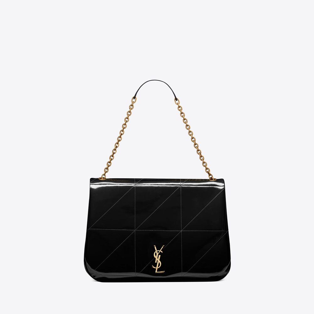 YSL Jamie 4.3 In Patent Effect Fabric 742431 2IU67 1000: Image 1