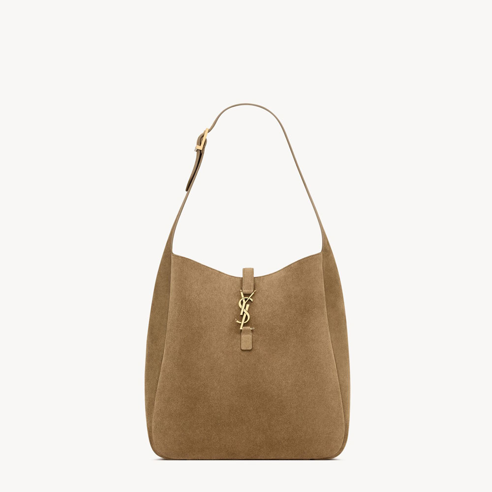 YSL Le 5 A 7 Supple Large In Suede 753837 1U80W 3194: Image 1