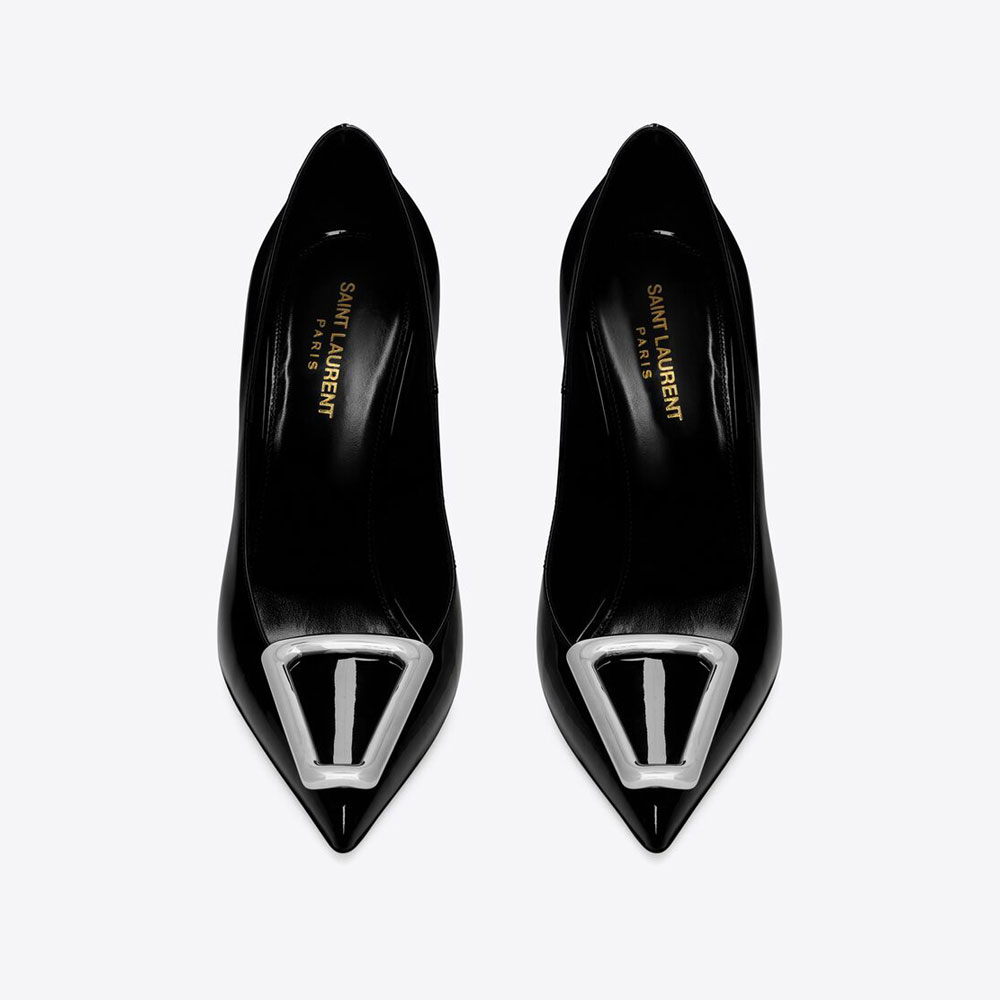 YSL Avenue Pumps In Patent Leather 756048 1TVNN 1000: Image 2