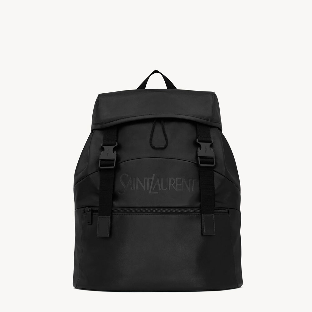 YSL Saint Laurent Backpack In Grained Leather 756285 AACMV 1000: Image 1