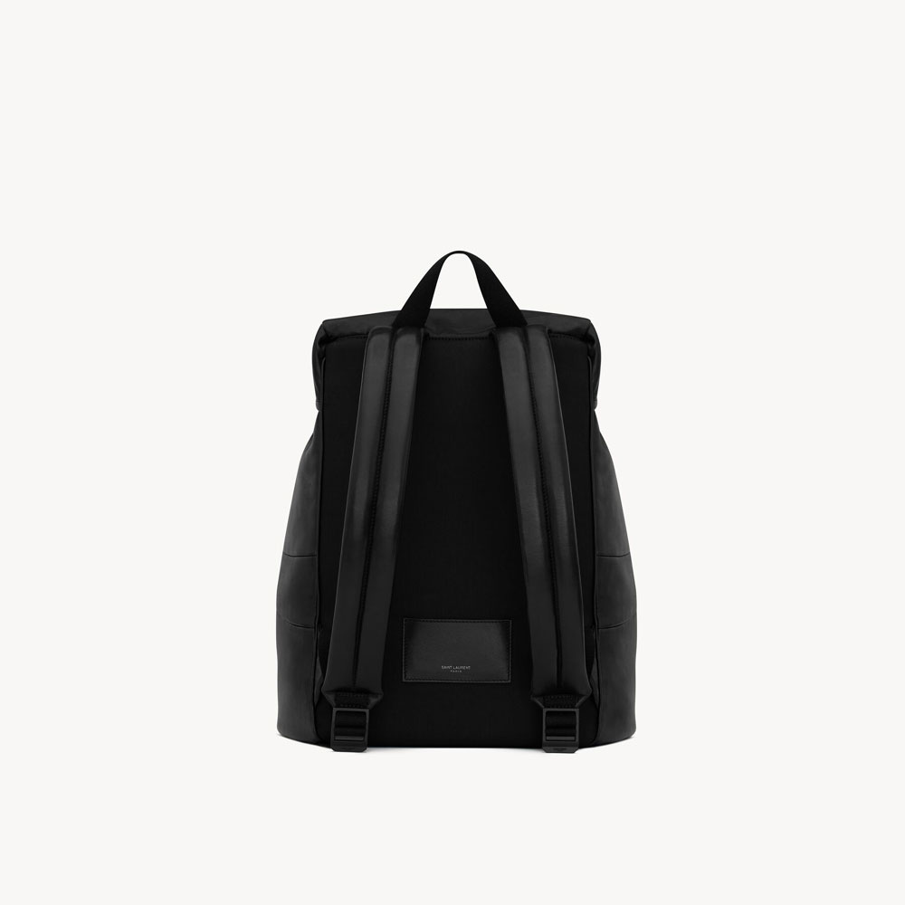 YSL Saint Laurent Backpack In Grained Leather 756285 AACMV 1000: Image 2