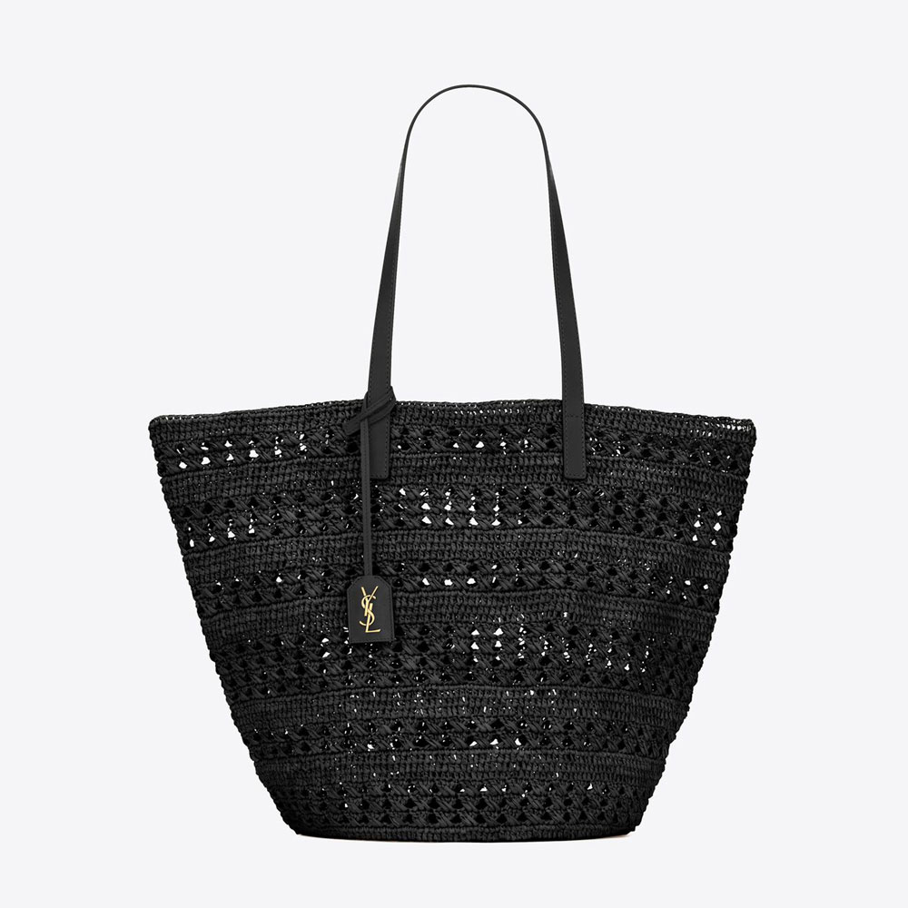 YSL Panier Medium Bag In Raffia 761457 GAAAC 1062: Image 1