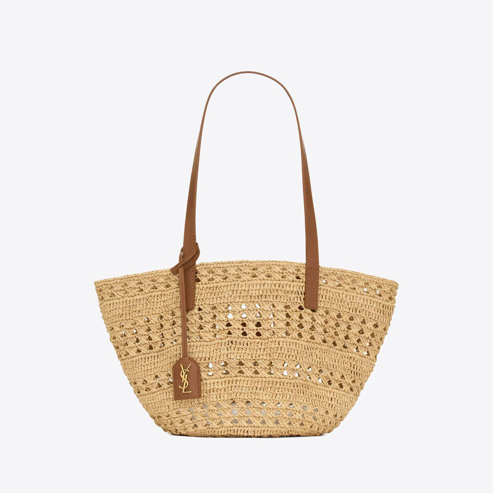 YSL Panier Small Bag In Raffia 761461 GAAAC 2080: Image 1