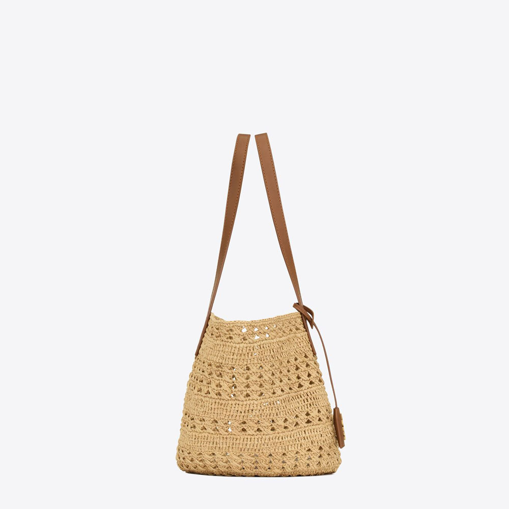 YSL Panier Small Bag In Raffia 761461 GAAAC 2080: Image 3