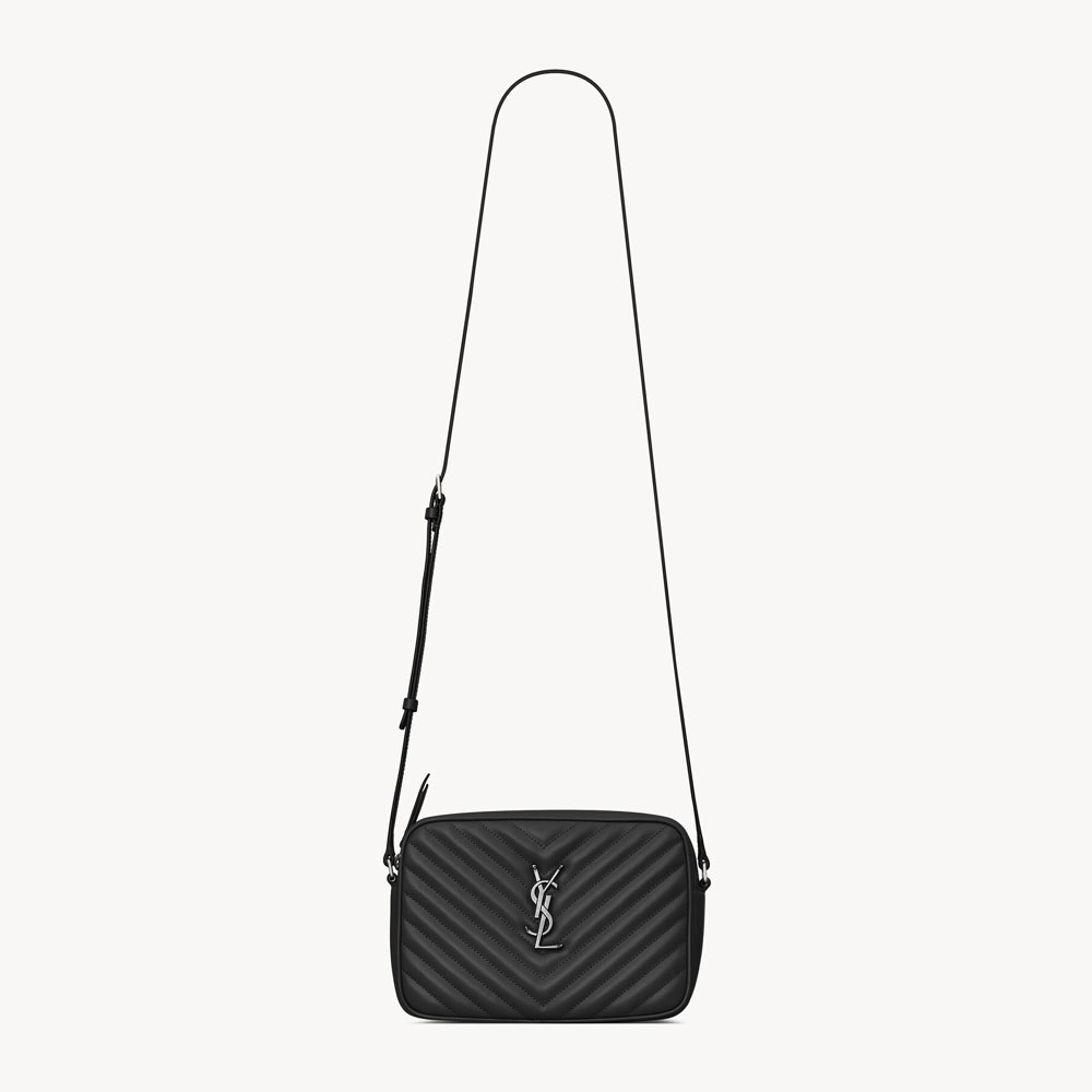 YSL Lou Camera Bag In Quilted Leather in Noir 761554 DV704 1000: Image 1