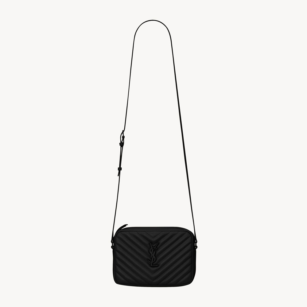 YSL Lou Camera Bag In Quilted Leather in Black 761554 DV708 1000: Image 1