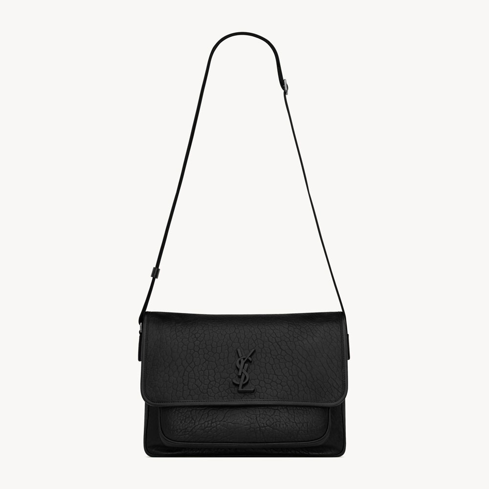 YSL Niki Messenger In Grained Leather in Black 781935 AAC8O 1000: Image 1