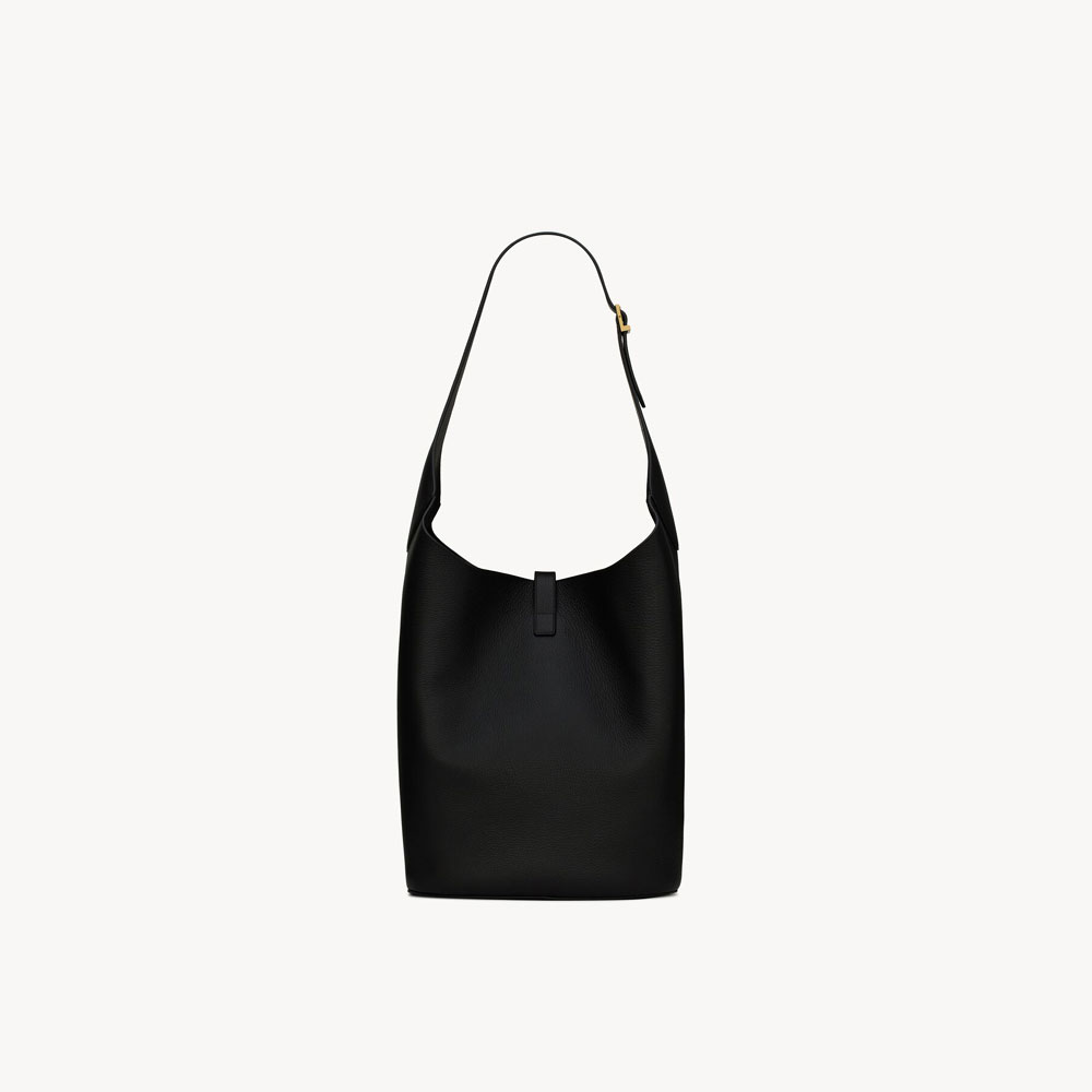 YSL Le 5 A 7 Hobo In Grained Leather 793088 AADN9 1000: Image 2