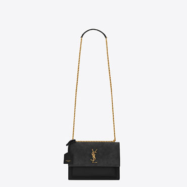 YSL Sunset Medium In Suede And Smooth Leather 442906 0DJ2W 1000