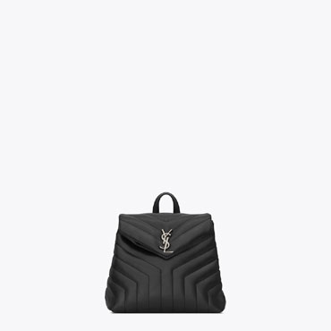 Saint Laurent Small LOULOU Backpack In Black Y Matelasse Leather 45352445MH