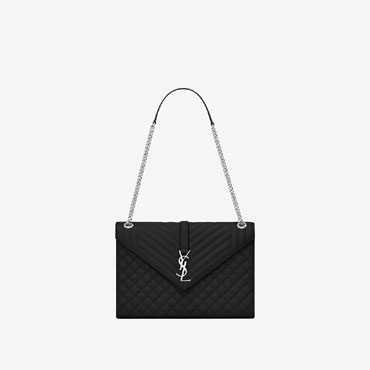 YSL Envelope Large Bag In Grain De Poudre Embossedr 487198 BOW92 1000