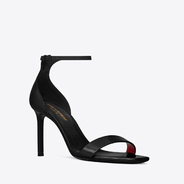 YSL Amber Sandals In Patent Leather 487535 0NP00 1000