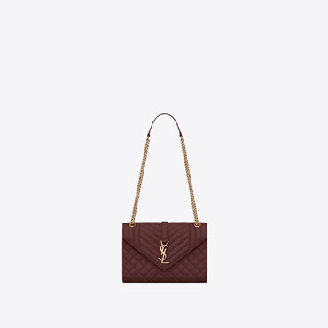 YSL Envelope Medium Chain Bag Grain De Poudre 600185 BOW91 6475