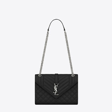 YSL Envelope Medium Bag Mix Matelasse De Poudre Leather 600185 BOW92 1000