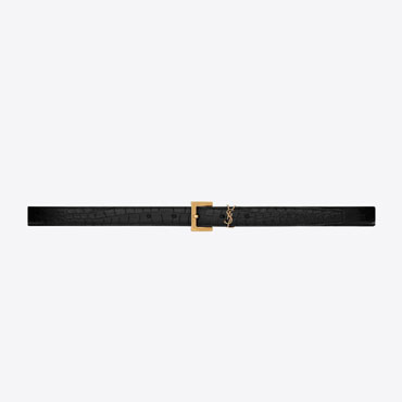 YSL Cassandre Thin Belt Square Buckle 612616 DZE0W 1000