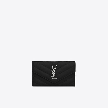 YSL Cassandre Matelasse Fragments Flap Card Case De Poudre 612808 BOW02 1000