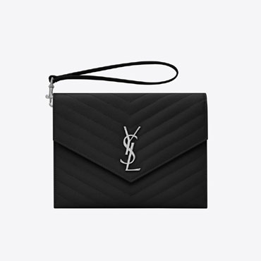 YSL Cassandre Matelasse Flap Pouch In Quilted Leather 617662 BOW02 1000