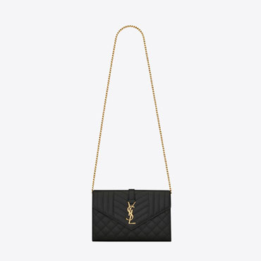 YSL Envelope Chain Wallet In Mix Matelasse Grain Embossed 620280 BOW91 1000