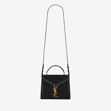 YSL Cassandra Mini Top Handle Bag In Canvas Smooth 623930 HZD2J 1000