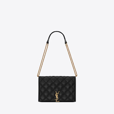 YSL Becky Mini Chain Bag In Carre Quilted Lambskin 629246 1D319 1000