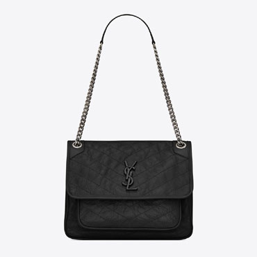 YSL Niki Medium In Crinkled Vintage Leather 633158 0EN04 1000