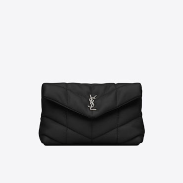 YSL Puffer Small Pouch In Quilted Lambskin 650880 1EL00 1000