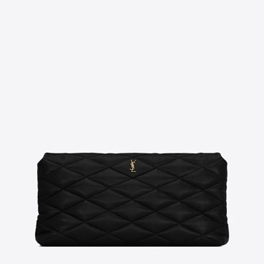 YSL Sade Puffer Envelope Clutch In Lambskin 655004 1EL01 1000