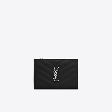 YSL Cassandre Matelasse Fragments Zipped Bi-Fold Wallet 668287 BOW02 1000