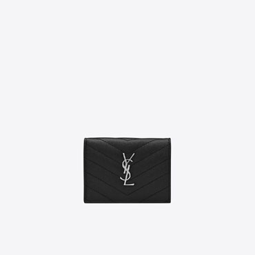 YSL Cassandre Matelasse Flap Card Case In Grain Embossed 668290 BOWA2 1000