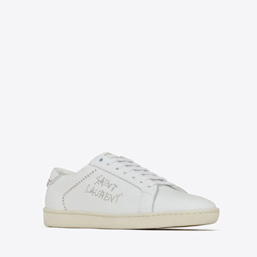 YSL SL08 Low-top Sneakers In Smooth Leather 711246 AAASW 9030