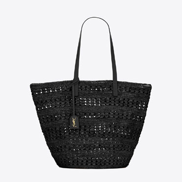 YSL Panier Medium Bag In Raffia 761457 GAAAC 1062