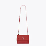 Saint Laurent Medium Sunset Satchel In Lipstick Red 45336022OO