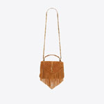 YSL College Medium Chain Bag In Suede Fringes 531705 0U0K7 7761