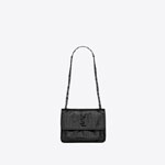 YSL NIKI Baby In Crocodile Embossed Leather 548943 1K00U 1000