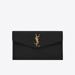 YSL Uptown Pouch In Grain De Poudre Embossed Leather 565739 1GF0J 1000