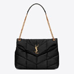 YSL Puffer Medium Bag In Quilted Lambskin 577475 1EL07 1000