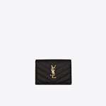 YSL Cassandre Matelasse Business Card Case Grain De 596323 BOWA1 1000