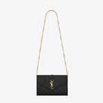 YSL Envelope Chain Wallet In Mix Matelasse Grain Embossed 620280 BOW91 1000