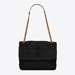 YSL Niki Medium In Raffia And Leather 633187 GG66W 1000