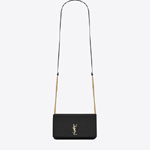 YSL Cassandre Phone Holder With Strap In Smooth Leather 635095 0U40J 1000